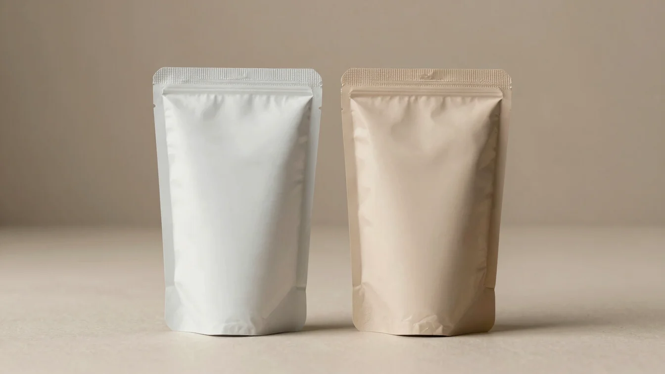 Fotografia editorial de duas embalagens de produto lado a lado em